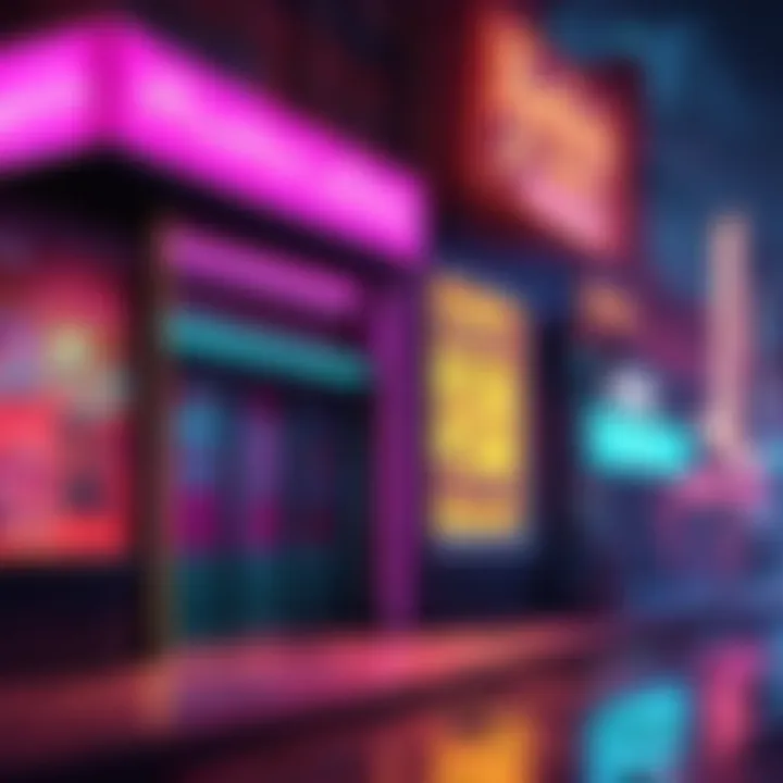 Abstract representation of emotional responses to neon sign sound effects