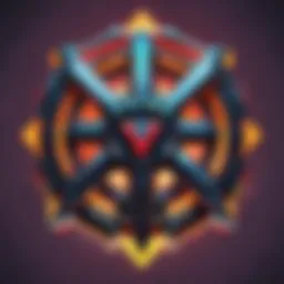 Abstract Valorant Symbol in Cyberpunk Style