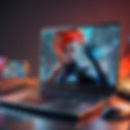 Gaming laptop showcasing high performance