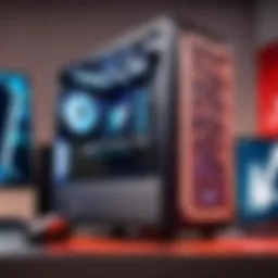 High-performance gaming PC setup with RGB lighting