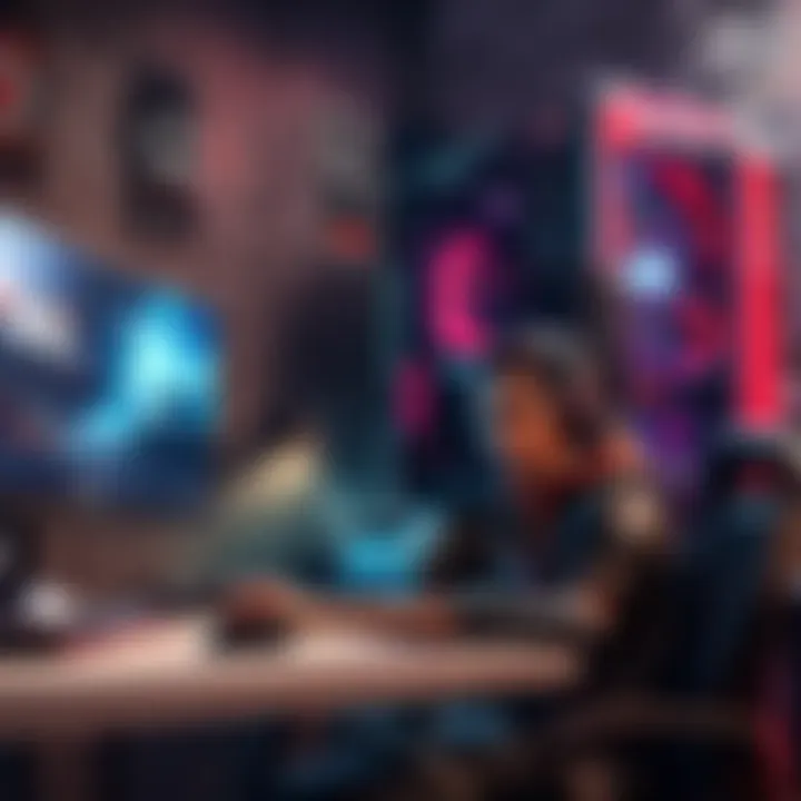 Detailed view of essential gaming PC components