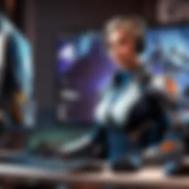 Optimized Gaming Experience with Dual Monitors A dual-monitor setup with Valorant gameplay on screen
