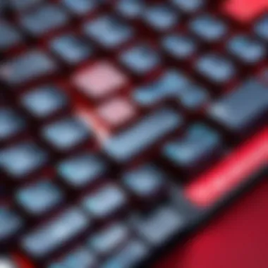 Comparison between red and blue switches in gaming keyboards