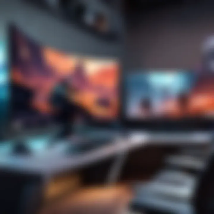 Gaming setup with dual monitors for an enhanced gaming experience