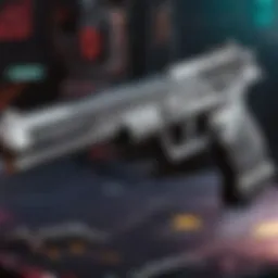 Digital Artwork of Cyberpunk Gun Game Atmosphere