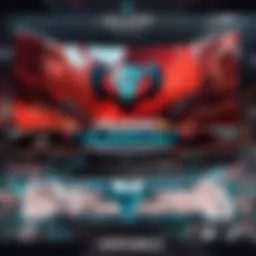 Illustration of a professional esports stream overlay showcasing gameplay elements