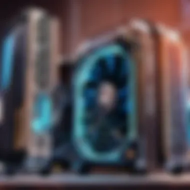 Advanced GPU Cooling Technology Modern GPU showcasing advanced cooling technology.