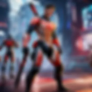 Dynamic Virtual Battleground Virtual battleground showcasing intense competition