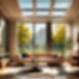 Sleek Living Room with Maximum Natural Light Minimalist living room with floor-to-ceiling windows