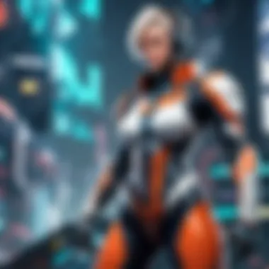Futuristic Strategic Gameplay Strategic gameplay in a futuristic digital landscape