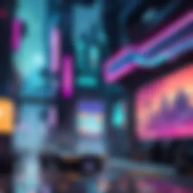 Journey Through Cyberpunk Worlds Cyberpunk themed game illustration