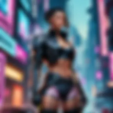 Fast-paced Action in Cyberpunk Cityscape