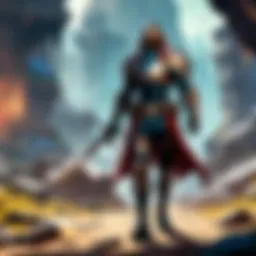 Vibrant fantasy realm with mythical creatures