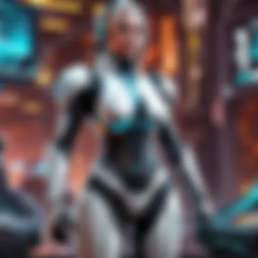Sleek futuristic interface of a free online game for Mac