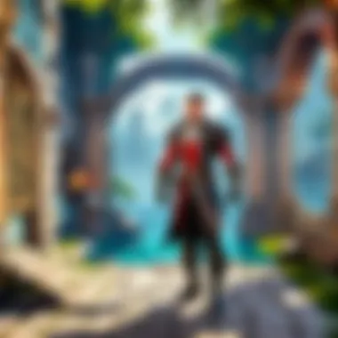 Magical Fantasy Game Setting Illustration of a magical fantasy game setting