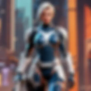 Cutting-Edge Game Design Illustration of a futuristic Android game interface