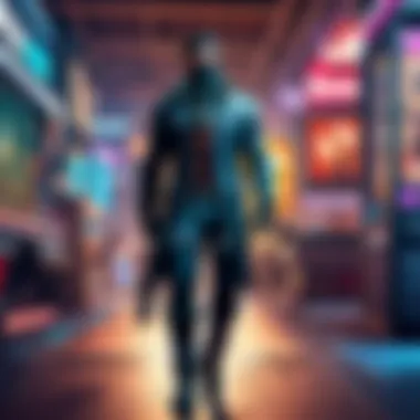 Casual Gamer Exploring Free Game Options Illustration of a casual gamer exploring different free game options