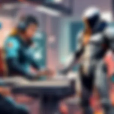 Diverse Gamers Playing Online Browser Games Illustration of diverse gamers enjoying online browser games