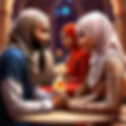 Muslim couple engaging in meaningful conversation during a speed dating event