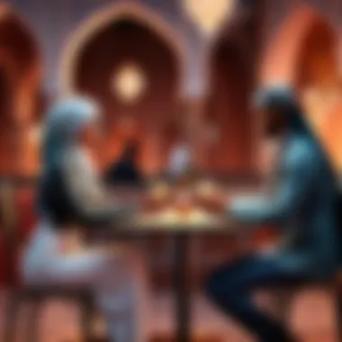 Contemporary Setting for Muslim Speed Dating Muslim speed dating event in a modern and stylish setting