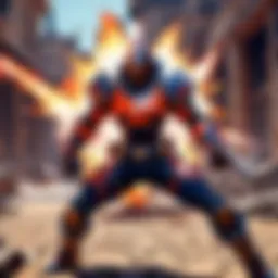 Raze unleashing her explosive abilities during a match