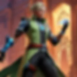 Sage casting her healing ability in a team fight
