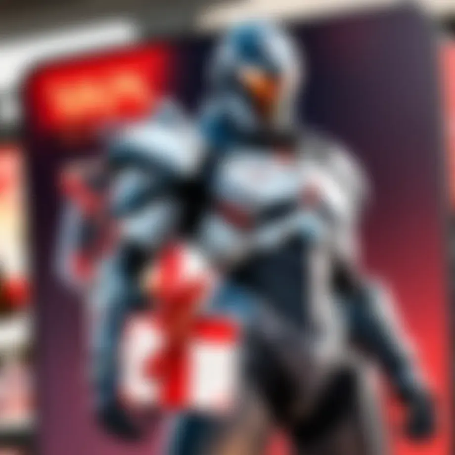 Valorant gift cards display at GameStop