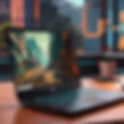 High-refresh-rate gaming laptop showcasing performance metrics