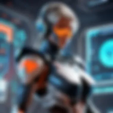 Futuristic Gaming Interface Illustration of a futuristic gaming interface