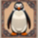 Aesthetic Penguin Rug Design