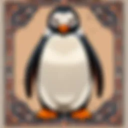 Aesthetic Penguin Rug Design