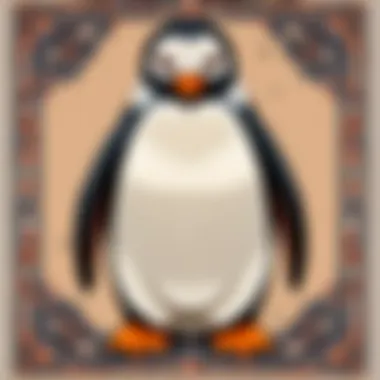 Aesthetic Penguin Rug Design