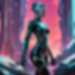 Digital Artwork of Futuristic Game Environment