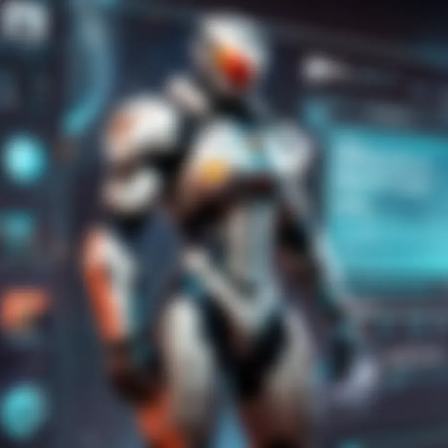 Illustration of futuristic PC launcher interface