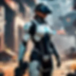 Futuristic virtual reality helmet