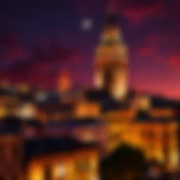 Historic Galata Tower at Dusk