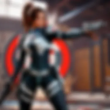 A virtual target practice scenario showcasing an aiming training environment.