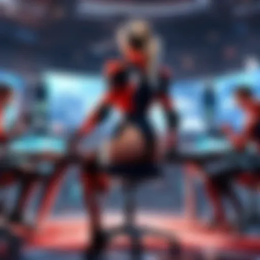 Dynamic eSports competition showcasing intense player engagement