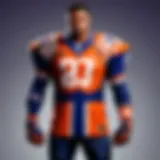 Valorant player in giants jersey shirt focused on the game