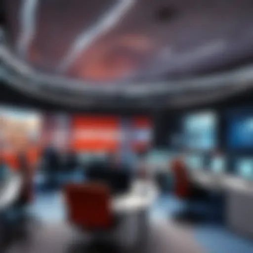 Illuminated Newsroom at Vanguard Headquarters