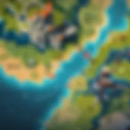 A strategic map overview in Valorant highlighting key locations