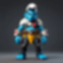 Valorant Iron Smurf character wielding a futuristic weapon