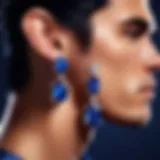 Luxurious Icebox Earrings in Sapphire Blue