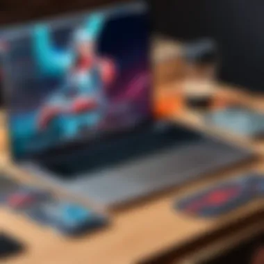 Elevating Your MacBook Gaming Setup Stylized MacBook with Valorant logo