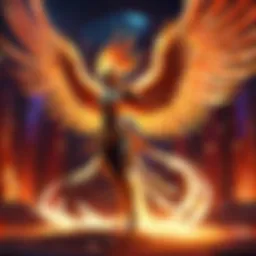 Mystical Phoenix Flames Illuminating Valorant Arena