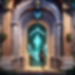 Illustration of a mystical portal opening for account registration