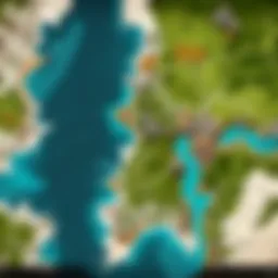 Detailed layout of the Split map showcasing key areas and pathways