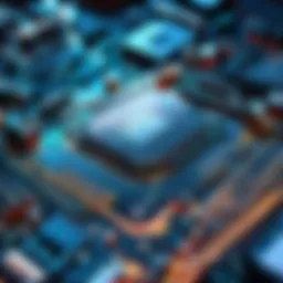 A laptop circuit board with enhanced components