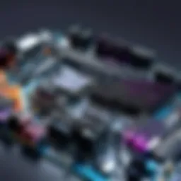 Gaming PC motherboard with RGB lights