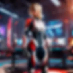 Esports arena with professional players competing